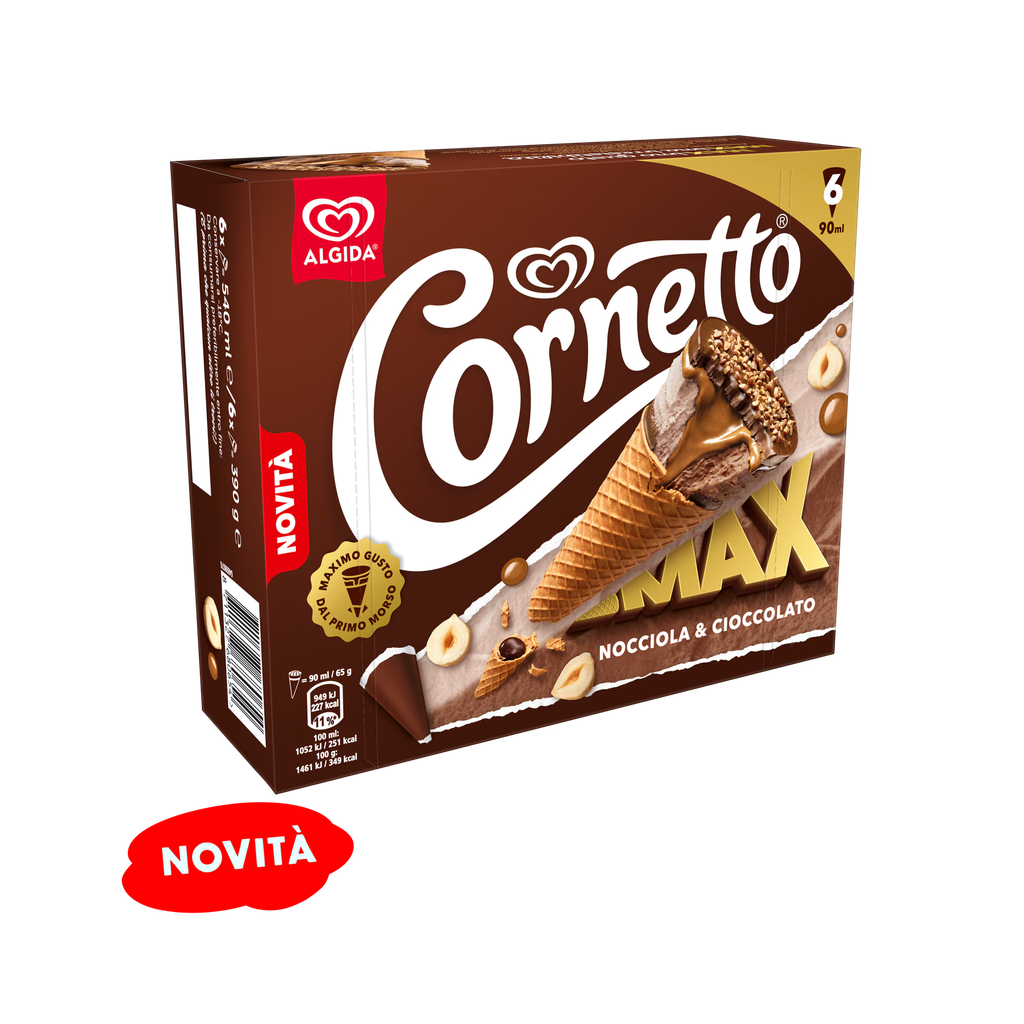 [68113] [68113] Cornetto Max Nocciole e Cioccolato 24pz